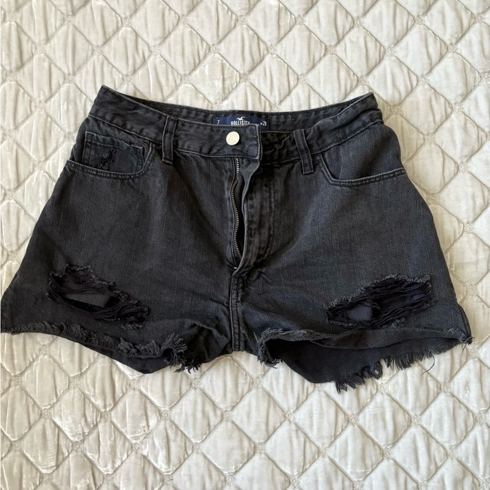 Hollister black ultra high rise shorts